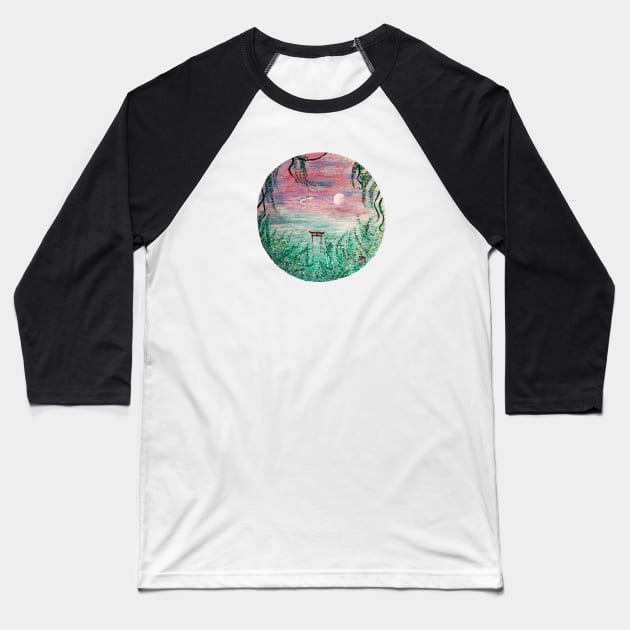 Spirited Dragon River Spirit Painting Baseball T-Shirt by CKastellanos